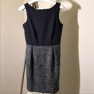 GAP sleeveless Navy Blue dress with tweed skirt